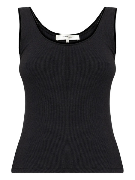  Frame Ribbed Top - Black 