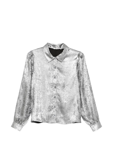  Frame Shiny Staple Blouse - Silver 