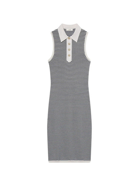  Frame Stripe-pattern Midi Dress - Blue 