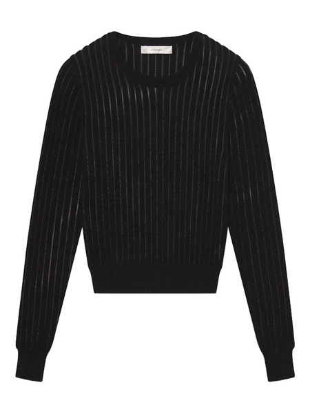 Frame Striped Long-sleeve Top - Black 
