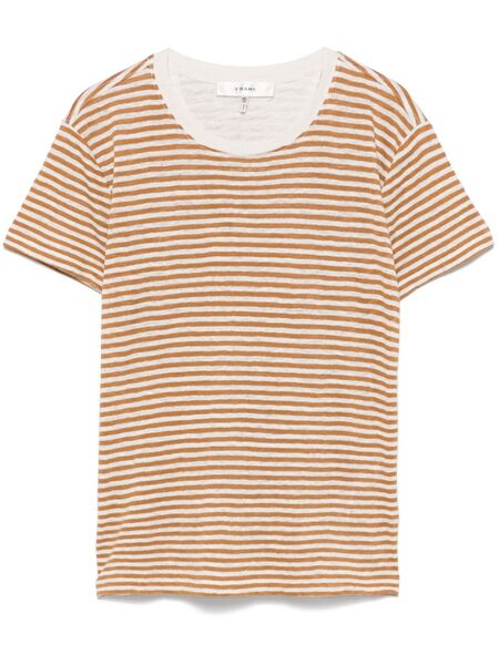  Frame Striped T-shirt - Brown 