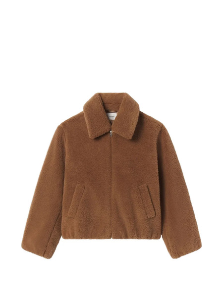 Frame Teddy Bomber Zip Jacket - Brown 