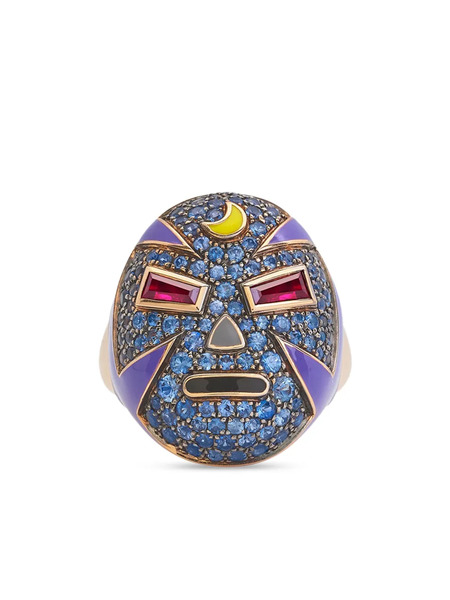  Francesca Villa 18kt Rose Gold The Mankind Multi-stone Ring - Pink 