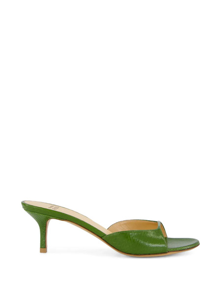  Francesco Russo Leather Sandals - Green 