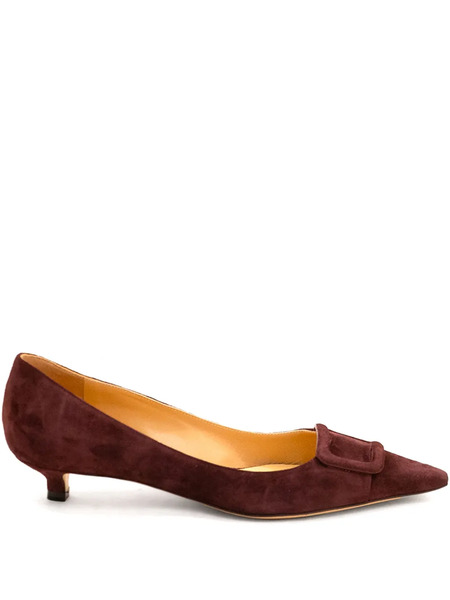  Francesco Russo 30mm Buckle Pumps - Purple 