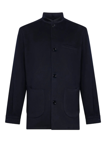  Franzese Collection Button Collared Jacket - Blue 