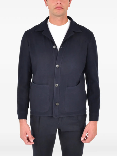  Franzese Collection Button Patch-pockets Jacket - Blue 