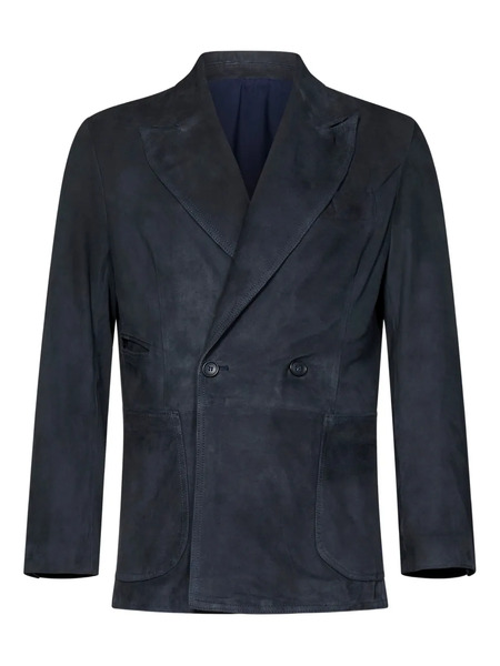  Franzese Collection Double-breasted Peak-lapel Blazer - Blue 