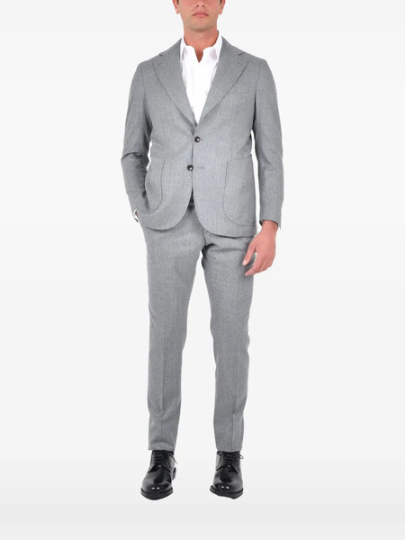  Franzese Collection Pinstripe Buttoned Suit - Grey 