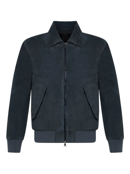  Franzese Collection Suede Zip Jacket - Blue 