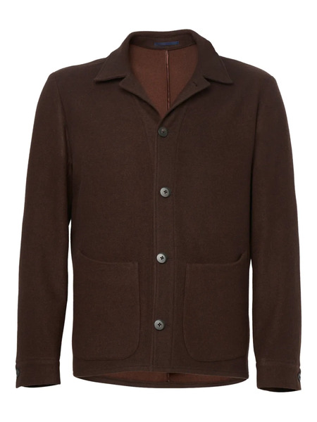  Franzese Collection Wool Overshirt - Brown 