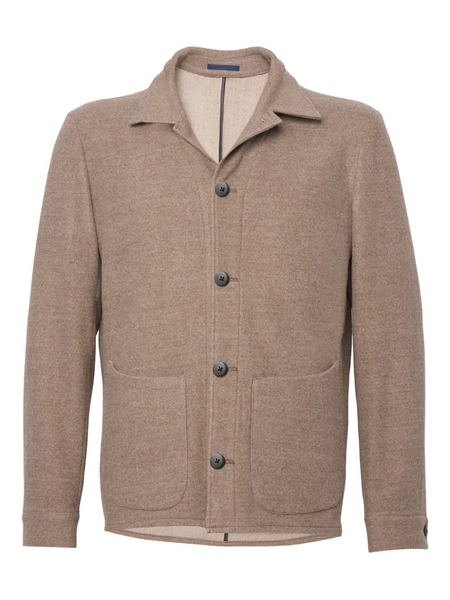  Franzese Collection Wool Shirt Jacket - Neutrals 