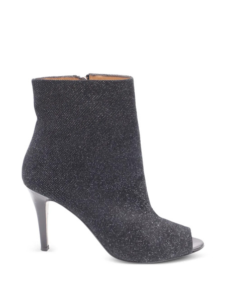  Fratelli Rossetti Metallic Open Toe Boots - Black 