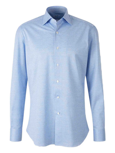  Fray Houndstooth Shirt - Blue 