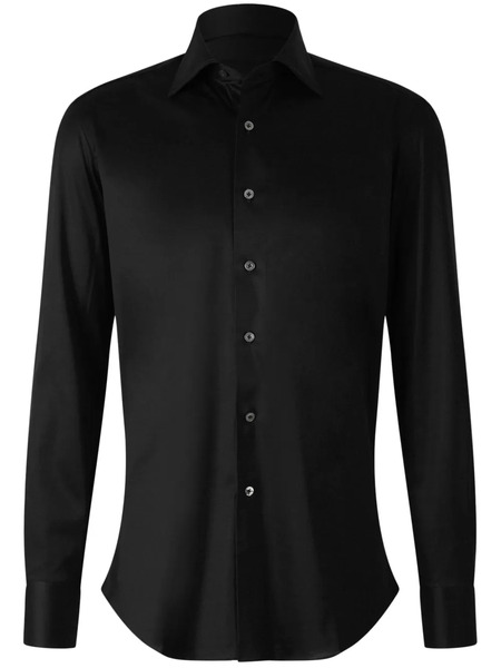  Fray Long-sleeves Shirt - Black 