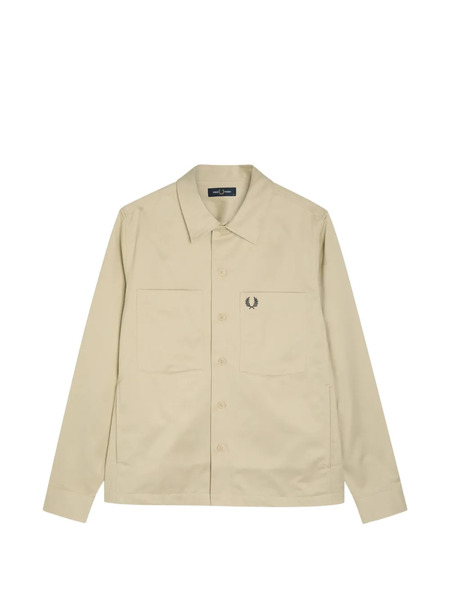  Fred Perry Chest-pockets Logo Shirt Jacket - Neutrals 