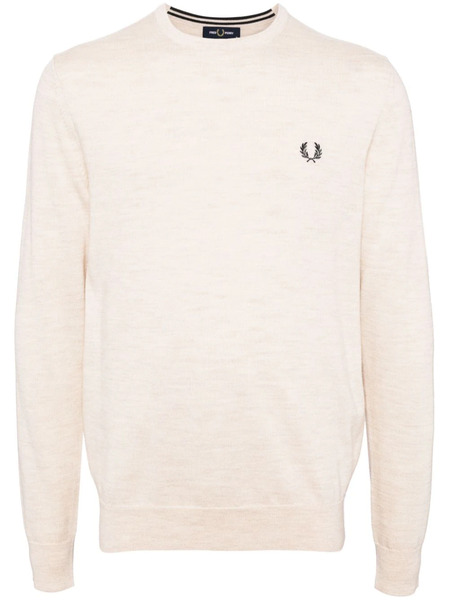  Fred Perry Classic Crew-neck Jumper - Neutrals 