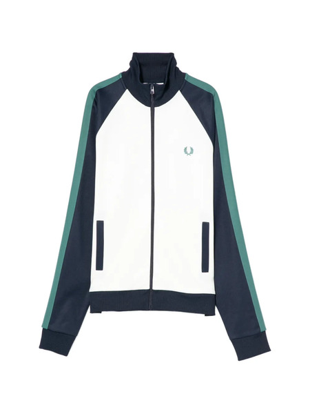  Fred Perry Contrast-sleeve Jacket - White 
