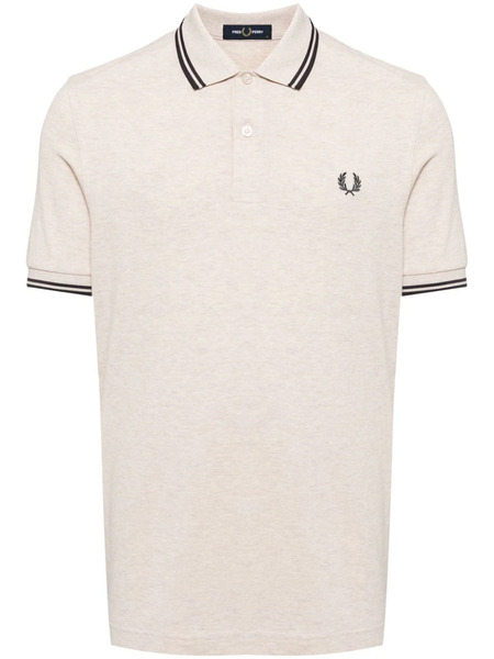  Fred Perry Embroidered Logo Polo Shirt - Neutrals 