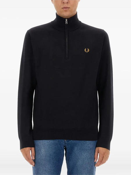  Fred Perry Half-zip Logo-detail Sweater - Blue 