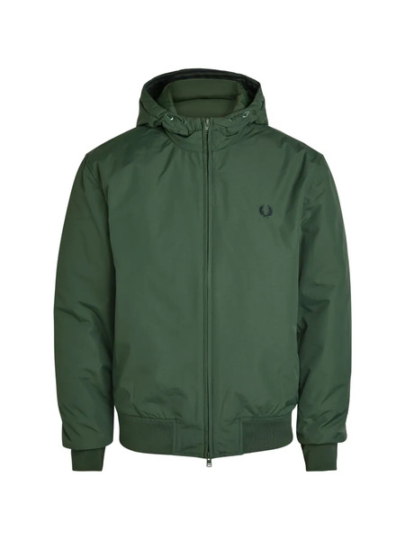  Fred Perry Hooded Logo-embroidered Jacket - Green 