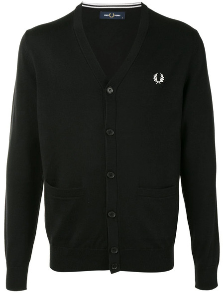 Fred Perry Logo-embroidered Cardigan - Blue 