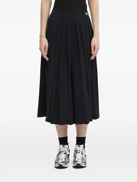  Fred Perry Logo-embroidered Midi Skirt - Black 