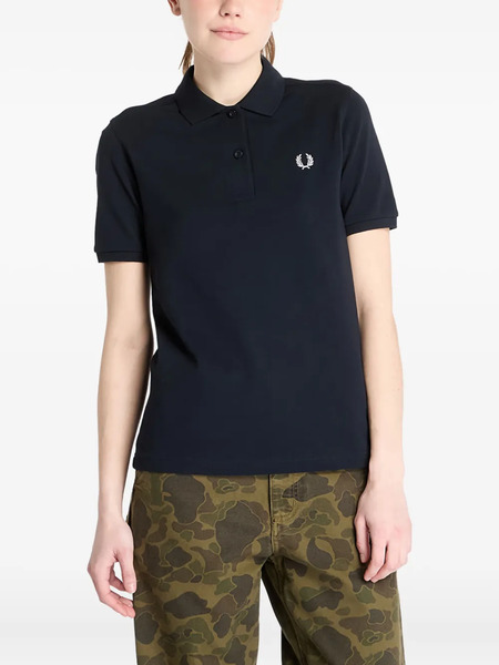  Fred Perry Logo-embroidered Polo Top - Blue 