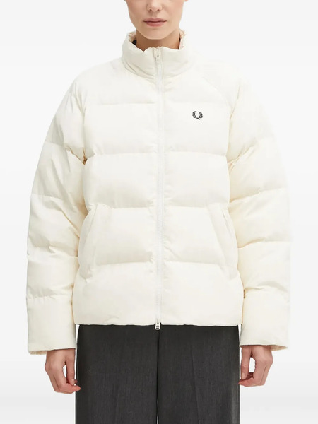  Fred Perry Logo-embroidered Puffer Jacket - White 