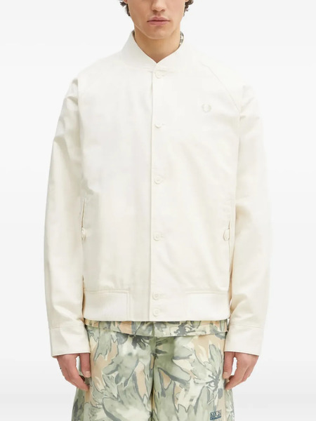  Fred Perry Logo-embroidered Shirt Jacket - White 