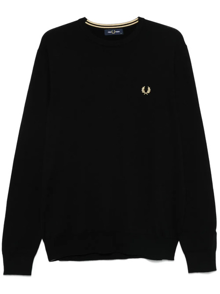  Fred Perry Logo-embroidered Sweater - Black 