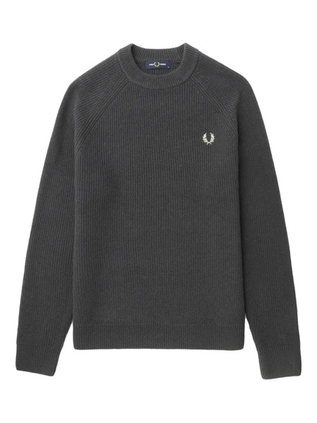  Fred Perry Logo-embroidered Sweater - Grey 
