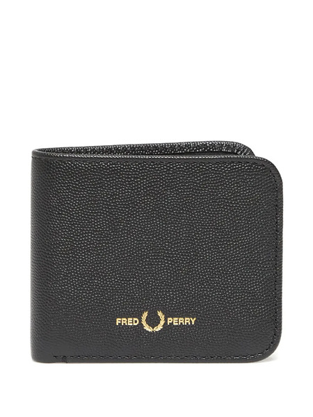  Fred Perry Scotchgrain Leather Wallet - Black 