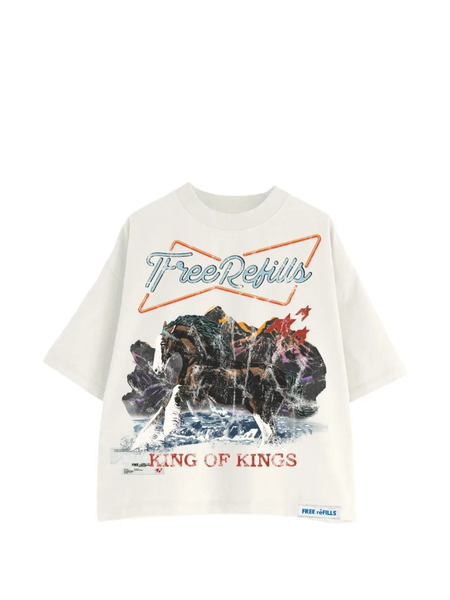  Free Refills Logo Graphic T-shirt - Neutrals 