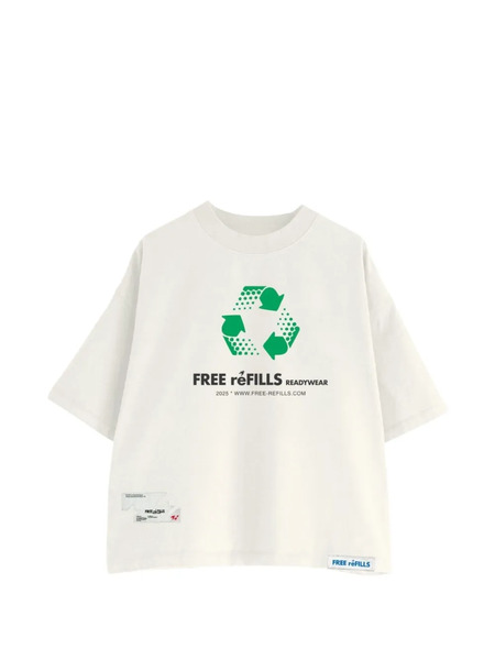  Free Refills Logo Graphic T-shirt - Neutrals 