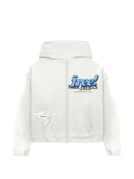  Free Refills Tabloid Graphic Hoodie - White 