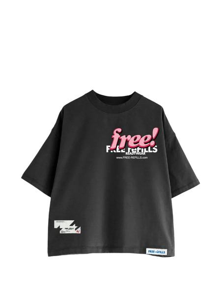  Free Refills Tabloid T-shirt - Black 