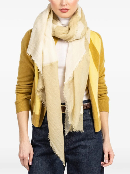  Frenckenberger Faded-stripe Scarf - Neutrals 