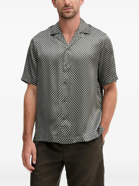  Frescobol Carioca Camp-collar Patterned Shirt - Black 