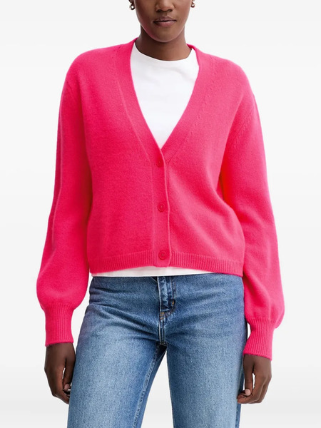  From Future Button V-neck Cardigan - Pink 