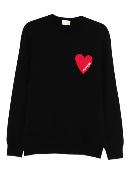 From Future Heart-motif Sweater - Black 