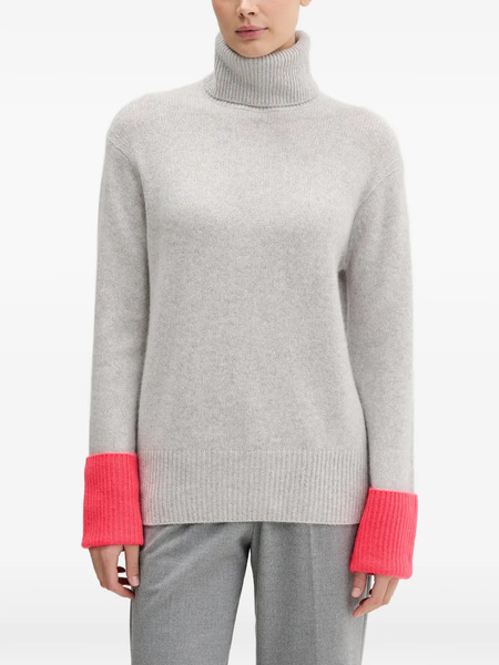  From Future Roll-neck Ribbed Sweater - Grey 