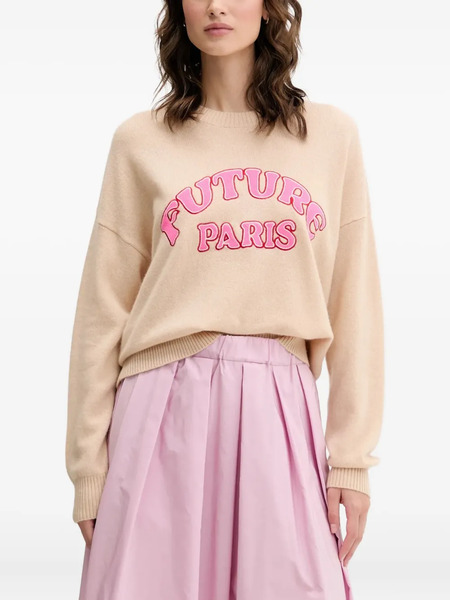  From Future Slogan-detail Sweater - Neutrals 