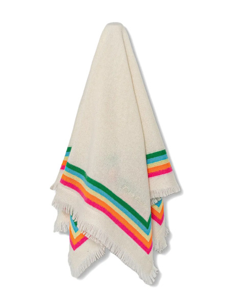  From Future Striped Fringed Scarf - Neutrals 