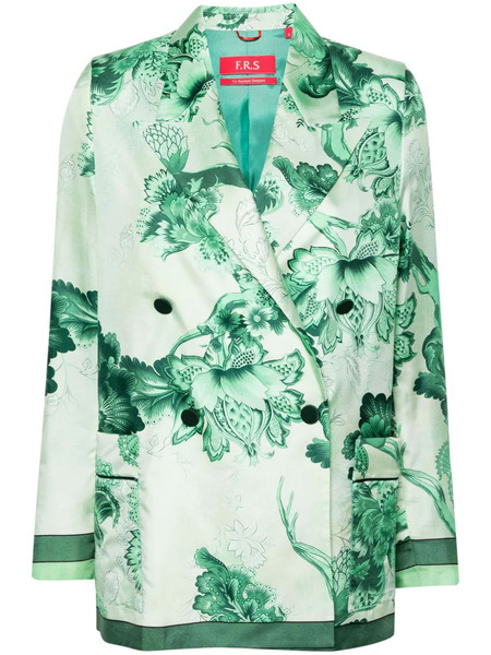  F.r.s For Restless Sleepers Lone Double-breasted Blaser - Green 