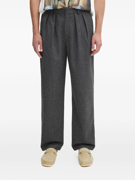  Fucking Awesome Checked-pattern Pleated Trousers - Grey 