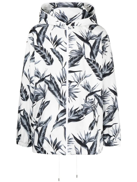  Fumito Ganryu Leaf-print Hooded Jacket - White 