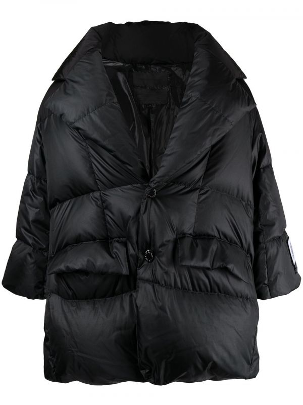  Fumito Ganryu Oversized Quilted Jacket - Black 