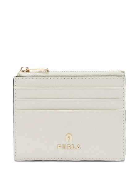  Furla Camelia Textured Logo Wallet - Neutrals 