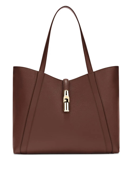 Furla Curved-panel Clasp Tote Bag - Brown 
